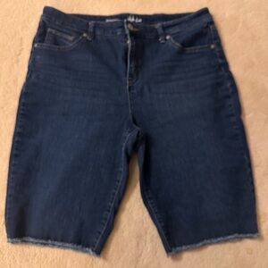 Style & Co. Women’s Dark Blue Denim Bermuda Shorts
